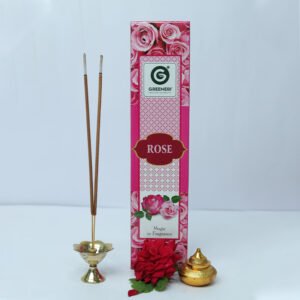 Rose/Gulab/Roja/Gulabi, Greeneri Agarbatti, Natural Aroma Incense Sticks