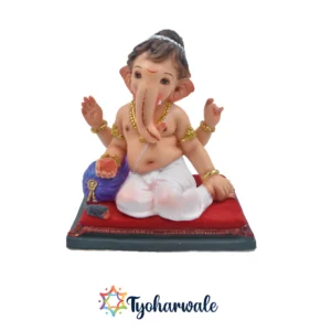 Balganesh Murti | 10 inches | Shadu clay ganesha idol | 100% Natural and Eco-friendly