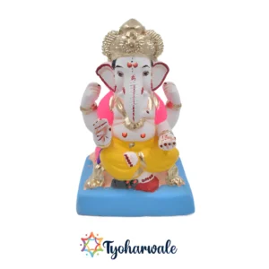 Nakshi Ganapti Murti | 9.5 inches | Shadu clay | Eco- friendly murti