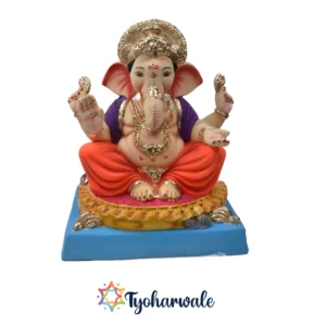 Mysore Ganpati Murti |18 inches| Made of Shadu mati| Eco-friendly ganesha idol