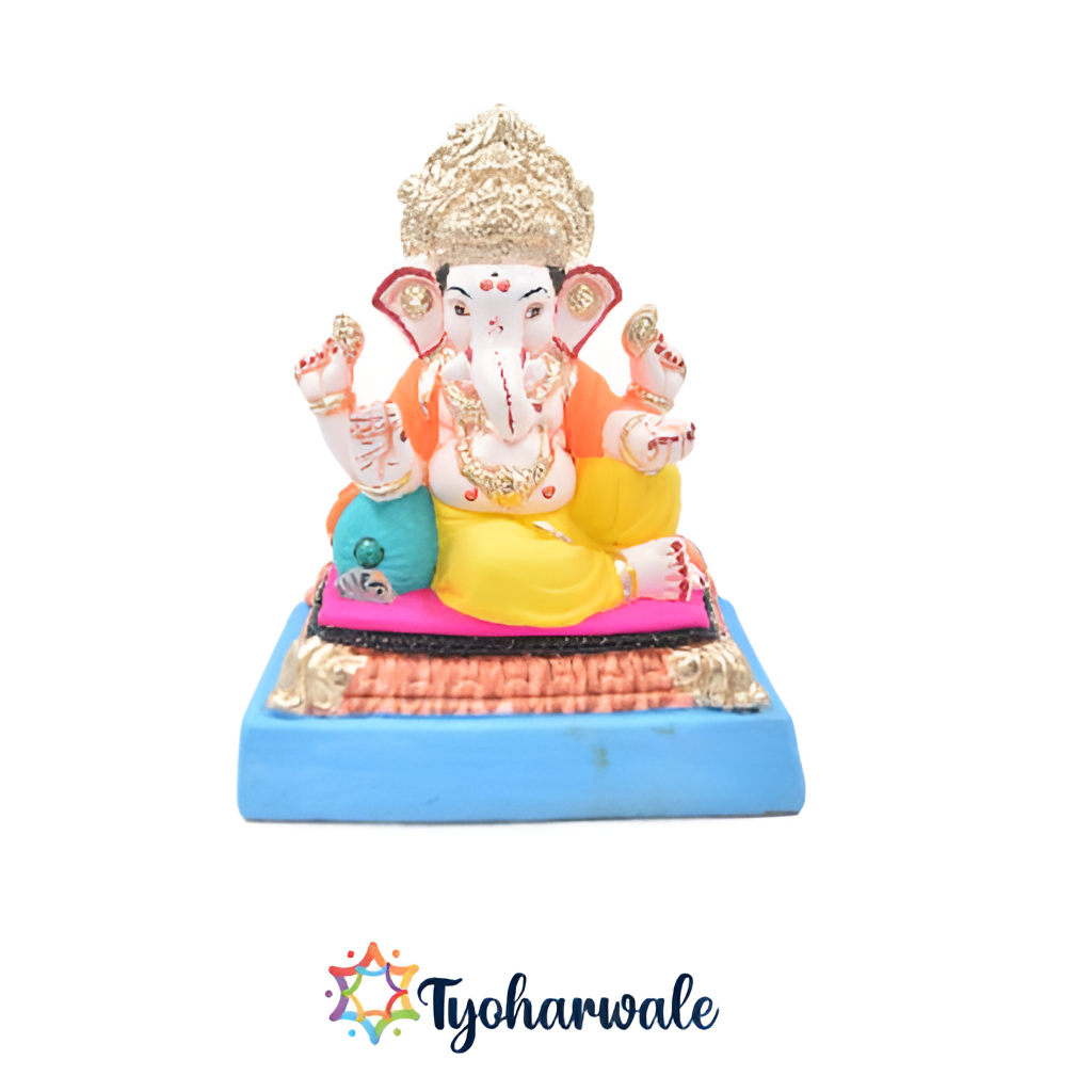 Rajeshahi Ganesha Murti| 13 inches| Eco-friendly idol made of Shadu mati
