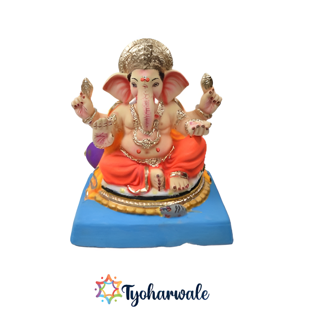 Adi Ganesh Murti| 18 inches| Eco-friendly shadu mati idol with load|