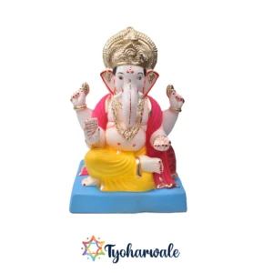 Ganapati Murti |19 inches| Shadu mati | Anjiri Ganesh idol | 100% Eco-friendly with natural colours