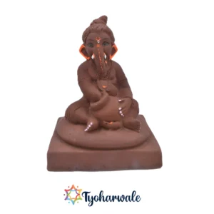 Bal Krishna| 8 inches| Laal Maati bal ganesh krishna style murti| 100% original and natural