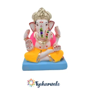 Dagdu Sheth Ganpati Murti | 9 Inches | Eco-Friendly Shadu Mati Idol