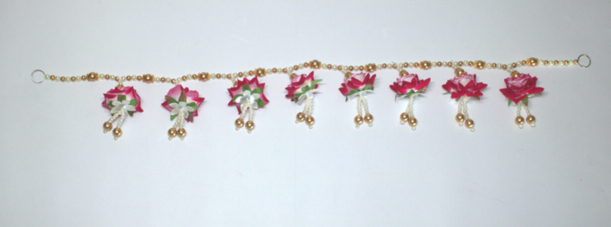 Festive Decorative Beaded Toran | Festival Door Hanging for Home, Puja Room & Temple Entrances