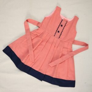 Handloom cotton peach colour sleeveless cotton lining