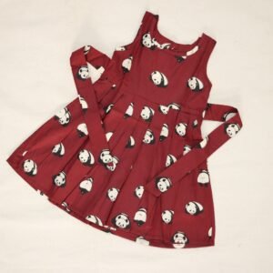 Panda Marroon colour summer frock