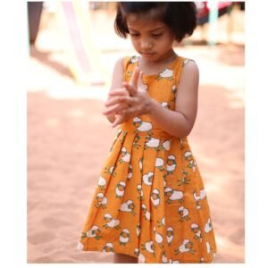 Sheep Print Cotton Frock