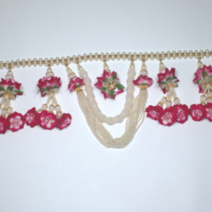 Festival-Ready Floral Beaded Toran | Decorative Door Hanging for Diwali, Navratri & Wedding Celebrations