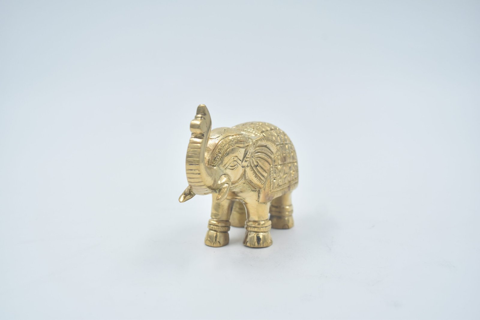 Metal Elephant Pair Statue | Gold Plated Trunk Up Elephant Idol Showpiece for Home Decor, Vastu, Prosperity, Good Luck, Mandir, Pooja Room & Housewarming Gifts
