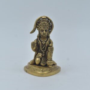 Brass Hanuman Idol | Lord Hanuman Standing Statue | Hanuman Swamy Figurine for Home, Temple, Pooja Room, Office Table, Spiritual Décor & Gifting