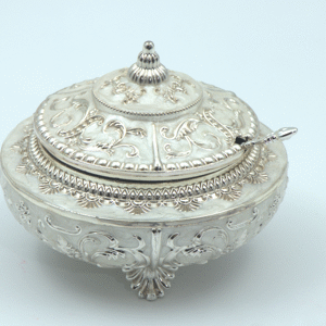 White Circular Mukhwas Container – Minimalist Elegant Dani for Daily Use, Wedding Return Gifts, and Festive Pooja Décor