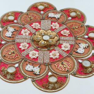 Pichwai Rangoli – Traditional Charm for Your Festive Décor| Pichwai Circular Rangoli – Traditional Indian Motif