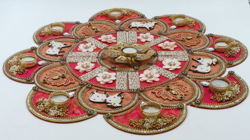 Pichwai Rangoli – Traditional Charm for Your Festive Décor| Pichwai Circular Rangoli – Traditional Indian Motif