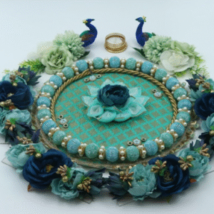 3D Peacock Motif Rangoli – Intricate Ready-to-Use Festival Decorative Floor Art for Diwali, Weddings, and Luxury Home Styling