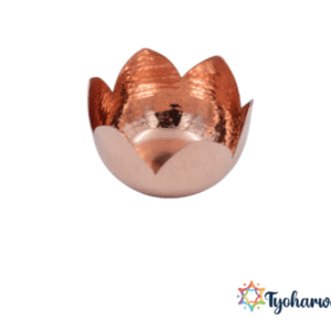 Kamal Vati Copper Lotus Bowl | Small Decorative Pooja Katori for Rituals, Festival Prasad, Table Decor & Gift | Traditional Offering Dish