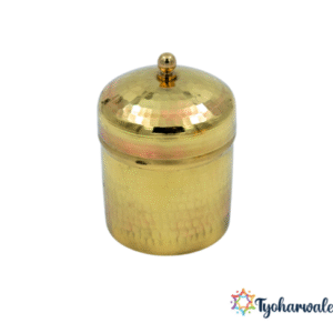 Sakhrecha Dabba/ Chaha Dabba | Brass & Copper Containers for Sugar/ Tea Kitchen Essentials| Festival Gifting & Home Décor