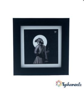 Grand Shivaji Maharaj Photo Frame (Digital print) | for Home, Office, & Temple Decor | Colourful Spiritual Artwork & Patriotic Gift Online