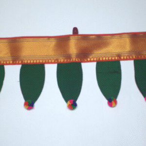 Khan Toran| Door Hanging for Main Door, Temple Decoration, Khun Fabric Toran | Festive Pooja Decor, Ethnic Entrance Decoration, Traditional Leaf Design|