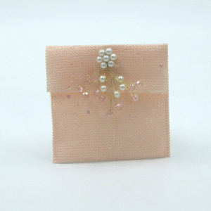 Fabric Envelope with Pearl & Gota Work – Designer Shagun Money Pouch, Wedding & Festival Gift Envelope, Luxury Ethnic Pooja Décor