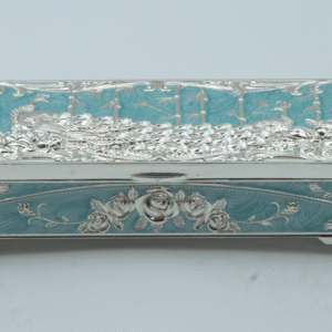 Rectangular Mukhwas/Jewelry/Gift Box – Detachable Partition Blue Elegant Storage Box for Diwali Gifts, Wedding Favors, and Pooja Rooms