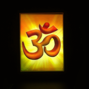 Om Symbol LED Light Lamp | Divine Wall Frame with Glowing ‘ॐ’ Design | Spiritual Night Lamp for Home, Temple & Meditation Room | Ideal Gift for Devotees & Positive Energy Decor