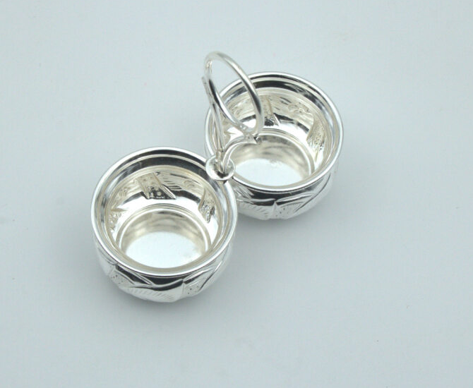 Pure Silver Haldi Kumkum Box | Roli Chawal Chopda & Chandan Holder for Pooja | Handcrafted Silver Dabbi for Home, Temple & Office | Festive & Wedding Gift BIS Hallmarked