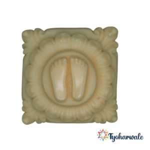 Charan Paduka for Home Puja & Temple Decor | Marble dust Charan Paduka | Bhagwan Charan Paduka for Puja Ghar & Religious Gifts |