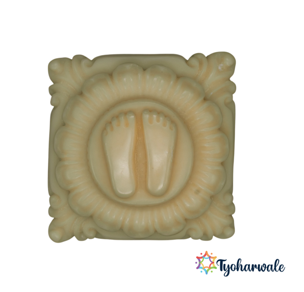 Charan Paduka for Home Puja & Temple Decor | Marble dust Charan Paduka | Bhagwan Charan Paduka for Puja Ghar & Religious Gifts |