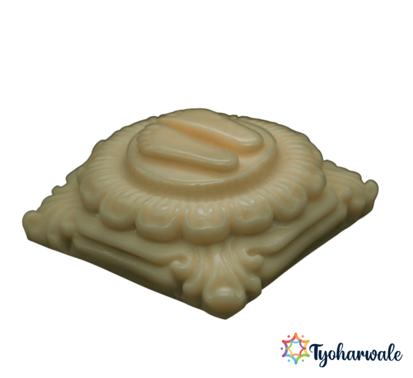 Charan Paduka for Home Puja & Temple Decor | Marble dust Charan Paduka | Bhagwan Charan Paduka for Puja Ghar & Religious Gifts |