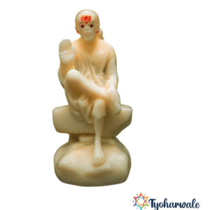 Sai Baba Marble Statue |  3'' Inch | Marble Dust Murti | For Home, Office & Gifting |