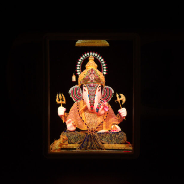 Dagdusheth LED Light Lamp - Illuminated Frame for Home Temple, Pooja Room & Festive Decor