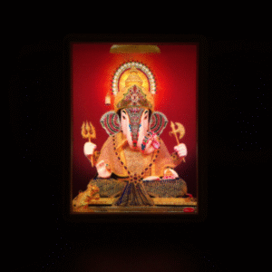 Dagdusheth LED Light Lamp - Illuminated Frame for Home Temple, Pooja Room & Festive Decor