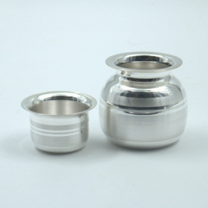 Buy Pure Silver Loti Bhandi Small | Silver Pooja Items / Puja Samagri | Handcrafted Traditional Silver Loti Bhandi for Home, Temple & Office Pooja | Spiritual, Decorative & Practical Gift for Festivals, Weddings & Housewarming