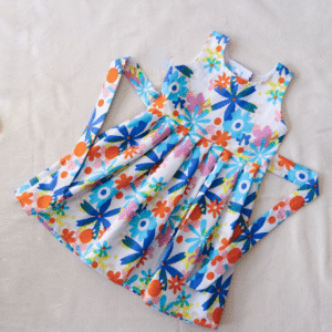 Floral Blue Cotton Frock