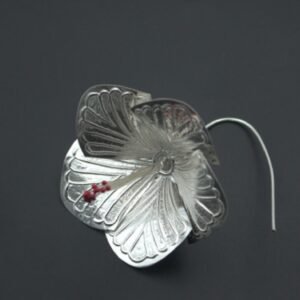 Pure Silver Hibiscus Flower (Jaswanti Gudhal) for Pooja, Temple Decor & Gifting | 925 Sterling Silver Floral Offering | BIS Hallmarked Divine Silver Blossom for Mandir, Home & Festivals