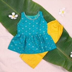 Rama Green Yellow Co-ord Set