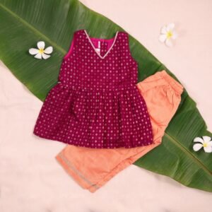 Wine Pastel Peach Co-ord Set