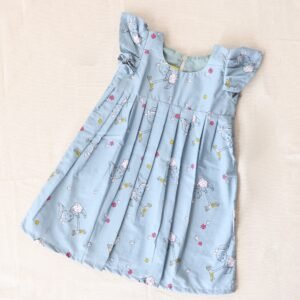 A-Line Grey Cotton Frock