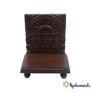 Devghar Wooden Sinhasan ,Mandasana,Wooden Temple,Natural shade, Compact Pooja Mandir/Stand Sinhasan Ideal for Home/Office/Shops & Religious Festivals
