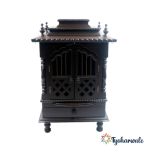 Devghar Handcrafted Wooden Temple with Walnut shade/ Mandir/ Pooja Ghar/ Mandapam/ Pooja Mandir/ Temple for Home, Office.