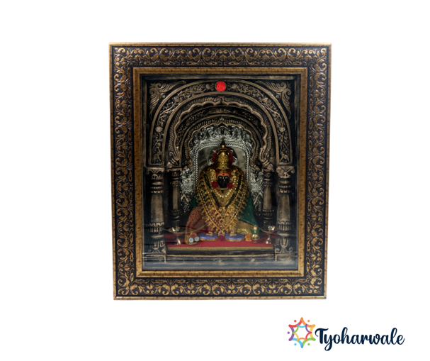 Devghar Shri Tulja Bhawani Box Frame, Tuljabhawani frame, Tuljapur, Religious, Home/ Wall Decor, Puja Gifts