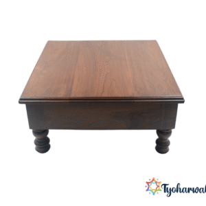 Devghar Wooden Handcrafted Pooja Pata, Chowki, Manakatti, Manai Palagai, Mukkali, Stool, Puja asaan