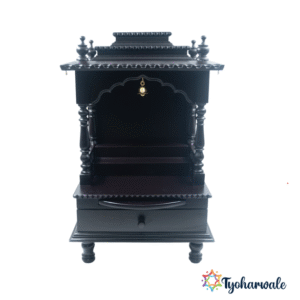 Devghar Wooden Temple for Pooja and Home teak wood with melamine polish rose wood shade |Puja Mandir| designer Temple
