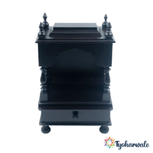 Devghar Wooden Temple without Door , Teakwood with melamine polish |Puja Mandir for Home Office and Pooja Room |Pooja Ghar |Home Temple | Wooden Temple | Wooden Mandir |