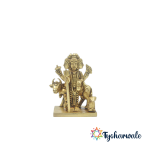 Brass Lord Dattatreya Idol – Handcrafted Shri Dattatreya Murti for Home, Temple, and Gifting – Antique Brass Datta Showpiece for Pooja and Spiritual Decor