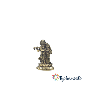 Brass Radha Krishna Statue Pair | Radha Krishna Murti for Pooja Room and Home Décor | Spiritual Gift | Handcrafted Radhe Krishna Idol for Temple, Office Gifting