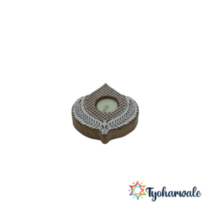 Handcrafted Wooden Diyas | Wooden Decorative Diyas | (Set of 2) | For Diwali, Pooja, Mandir & Festivals |