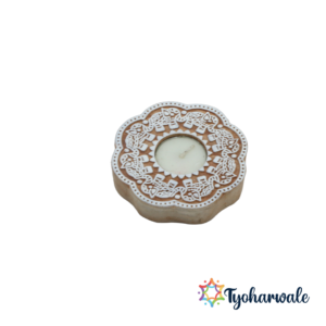 Handcrafted Wooden Diyas | Wooden Decorative Diyas | (Set of 2) | For Diwali, Home, Mandir & Festivals |